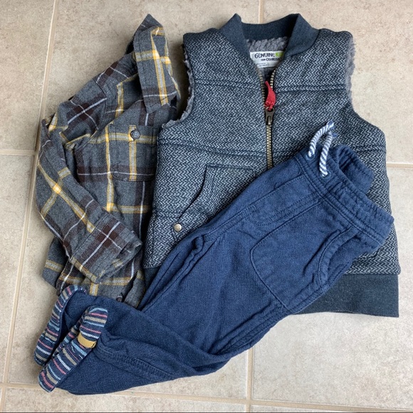 OshKosh B'gosh Other - OshKosh | Little Boy size 2T Vest Plaid Top & Pant
